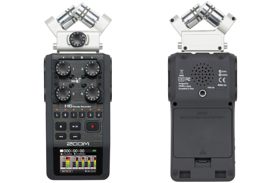 Zoom H6 спереди и сзади
