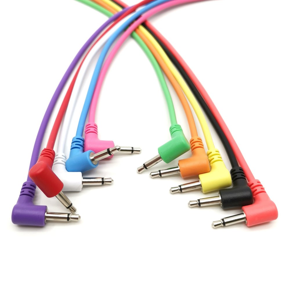 Patch Cable (угловой) 15см  Патч кабели для аналоговых синтезаторов и звуковых модулей