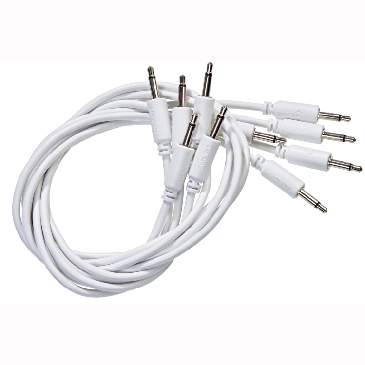 Black Market Modular Patch Cable 5-pack 100 cm white Аксессуары для музыкальных инструментов