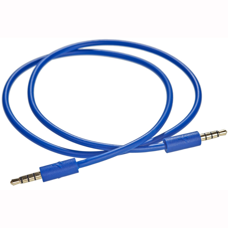 Endorphin.es Trippy Cables TRRS, blau, 60cm Патч кабели для аналоговых синтезаторов и звуковых модулей