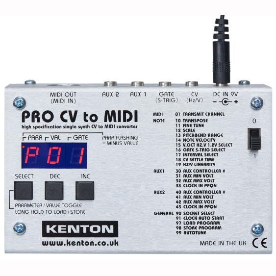 Kenton Pro CV to MIDI MIDI Интерфейсы