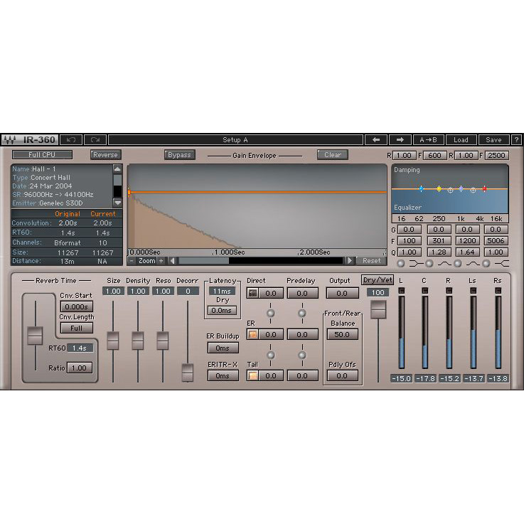 Waves IR360 Convolution Reverb Цифровые лицензии