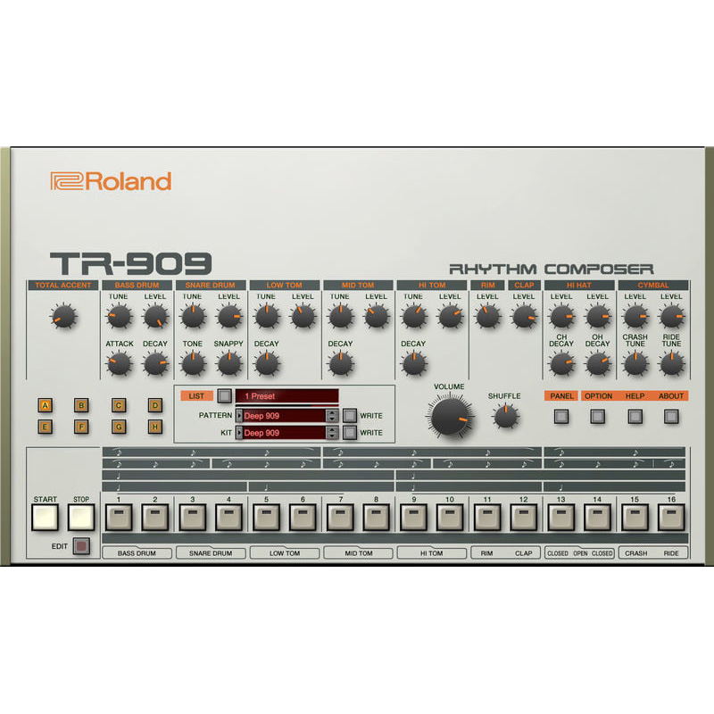 Roland Cloud TR-909 Цифровые лицензии