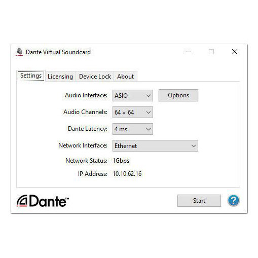 Dante Virtual Soundcard Цифровые лицензии