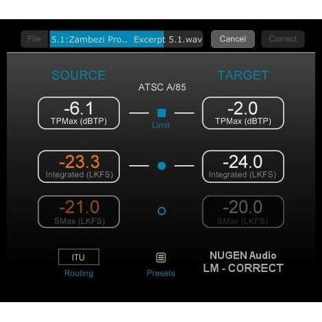 Nugen Audio LM-Correct 2 Upgrade Цифровые лицензии