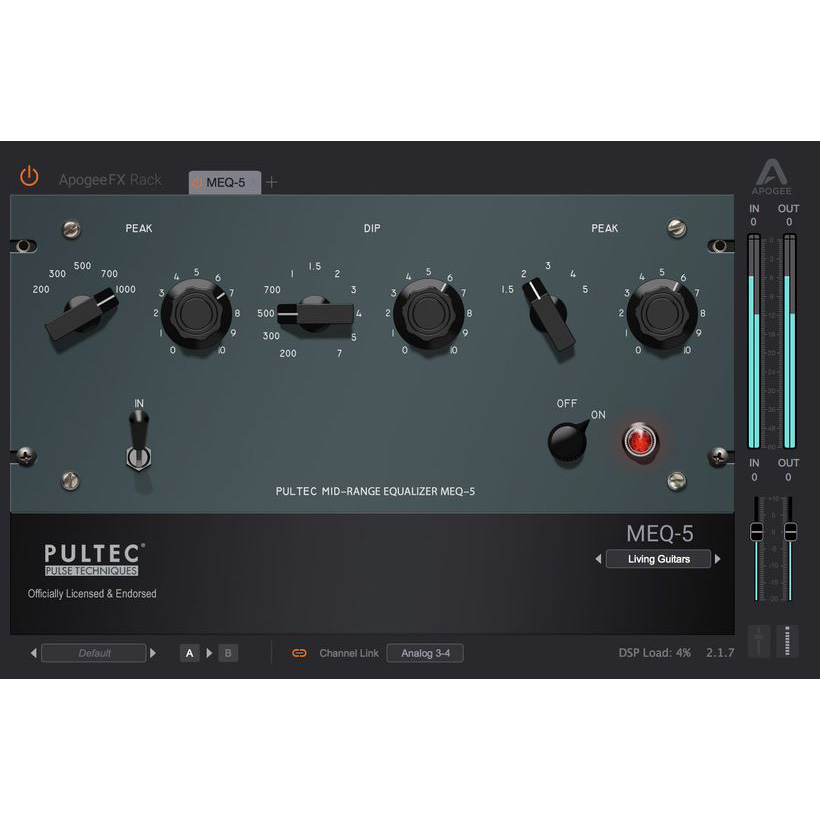 Apogee FX Rack EQP-1A - MEQ-5 Bundle Apogee FX Rack EQP-1A - MEQ-5 Bundle Цифровые лицензии
