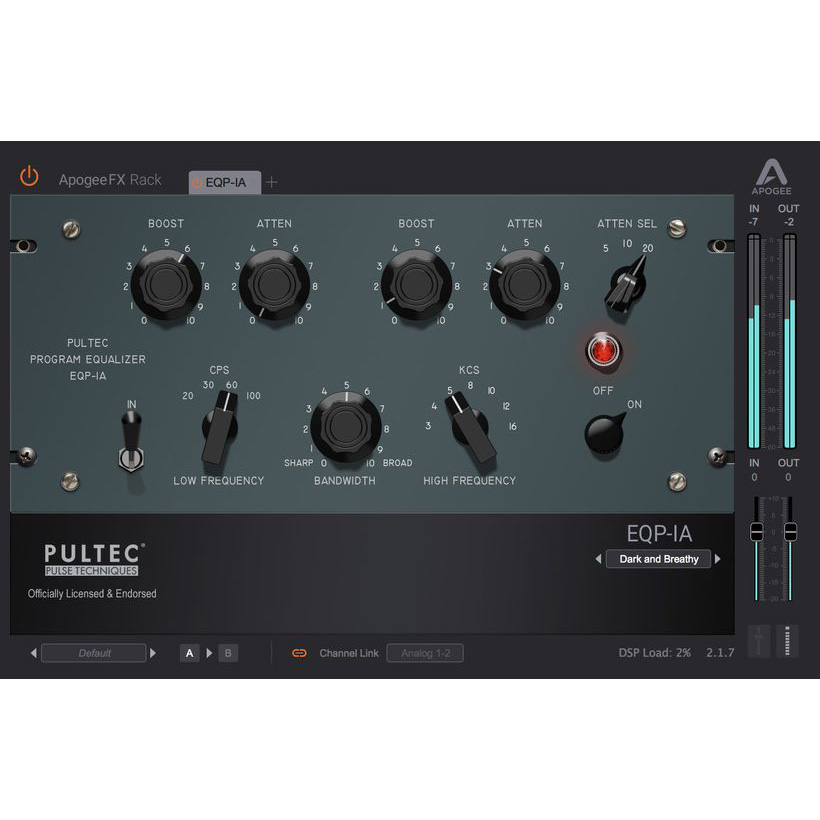 Apogee FX Rack EQP-1A Цифровые лицензии