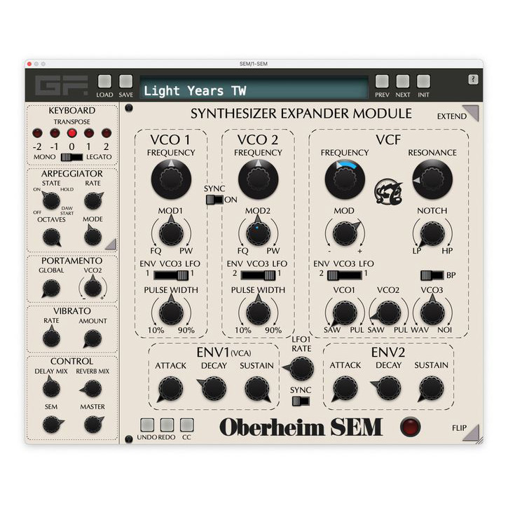 GForce Oberheim SEM Цифровые лицензии