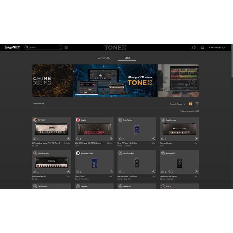 IK Multimedia ToneX Цифровые лицензии