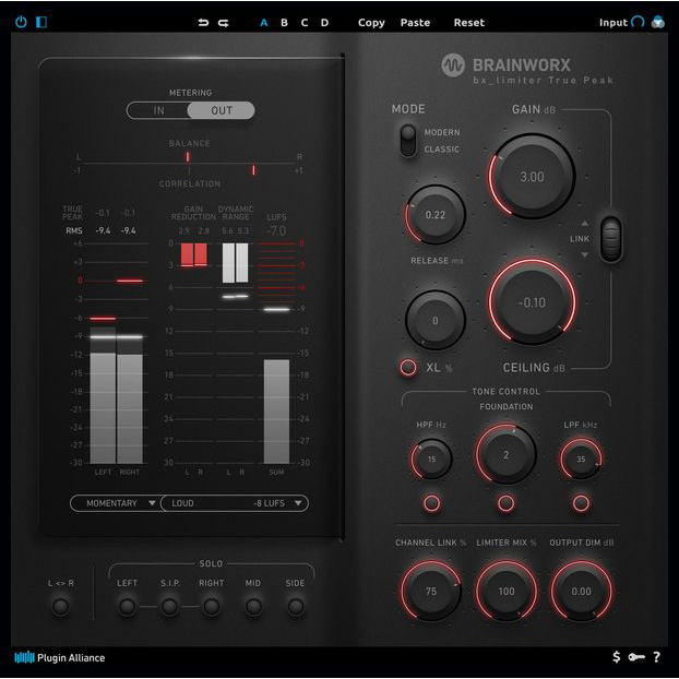 Brainworx bx_limiter True Peak Цифровые лицензии