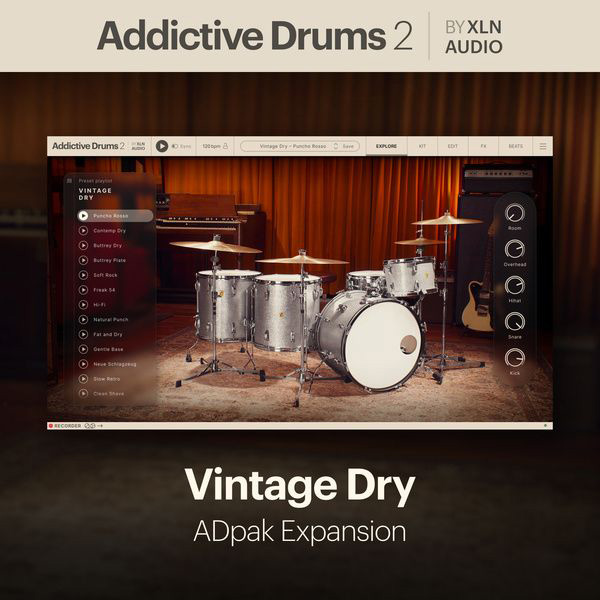 XLN Audio AD 2 Vintage Dry Цифровые лицензии