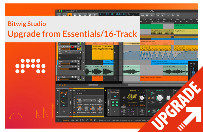 Bitwig Studio Upgrade from Essentials/16 Track Аудио редакторы