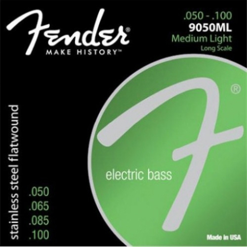 Fender Stainless 9050s Bass Strings, Stainless Steel Flatwound, 9050ml .050-.100 Gauges, (4) Струны для бас-гитар