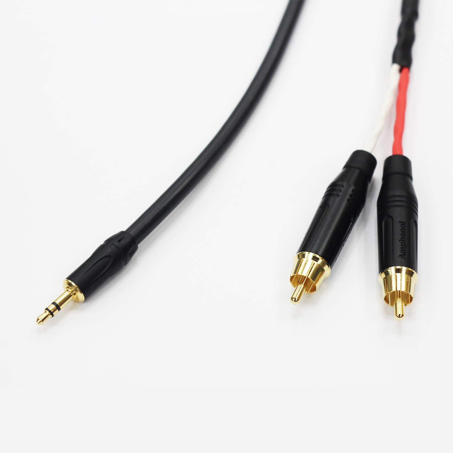Кабель 3.5 mm minijack stereo - 2 RCA Amphenol 5м Кабель 3.5 mm minijack stereo - 2 RCA Amphenol 5м MMAG (собственное производство)