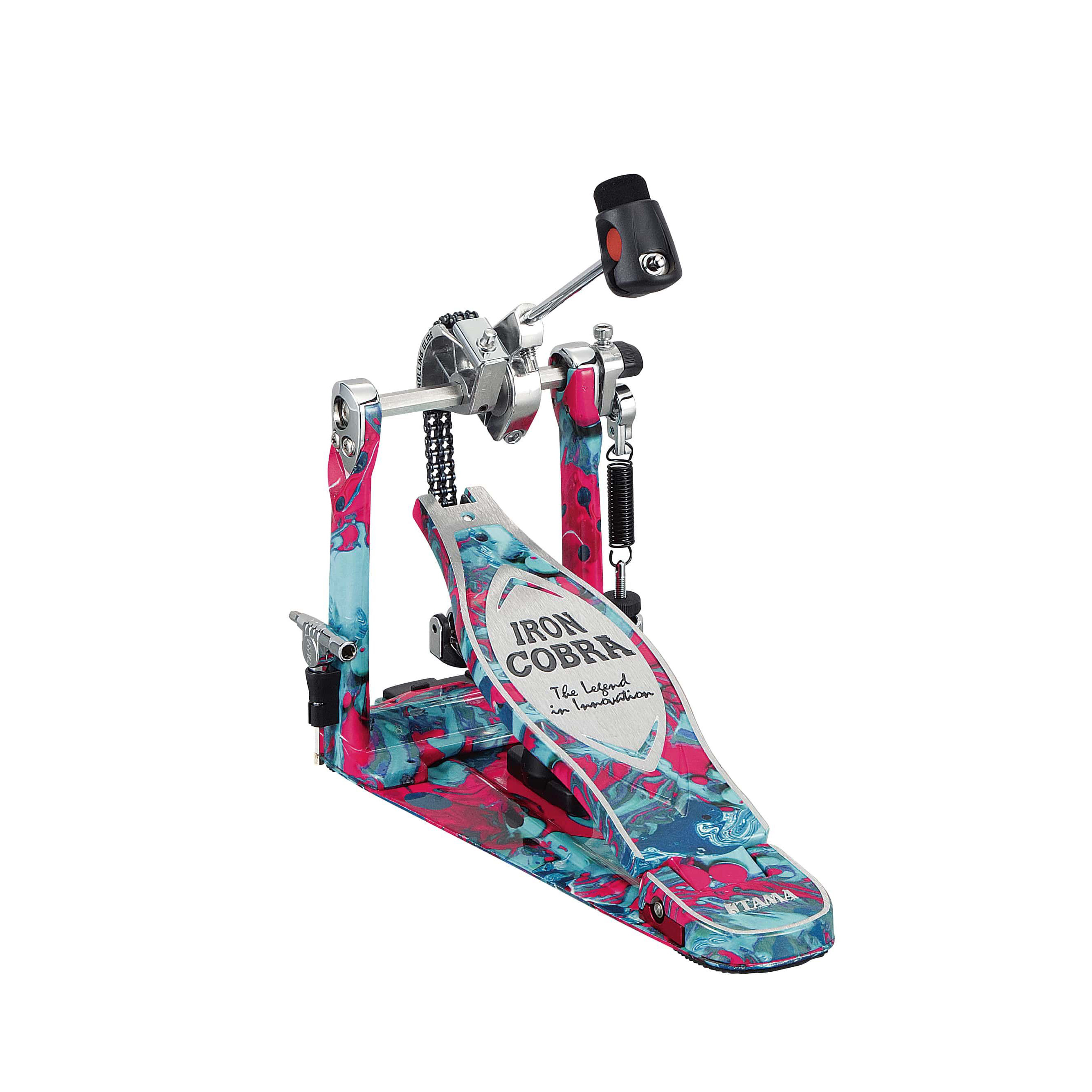 Tama HP900RMCS IRON COBRA Rolling Glide Single Pedal, Coral Swirl Tama HP900RMCS IRON COBRA Rolling Glide Single Pedal, Coral Swirl Педали для ударных инструментов