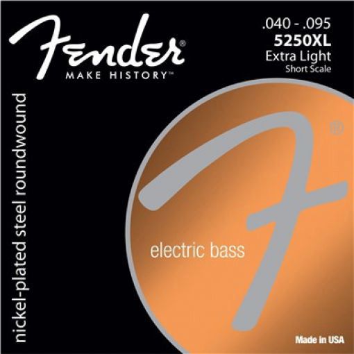 Fender Super 5250 Bass Strings, Nickel-Plated Steel Roundwound, Short Scale, 5250XL .040-.095 Gauges, (4) Струны для бас-гитар