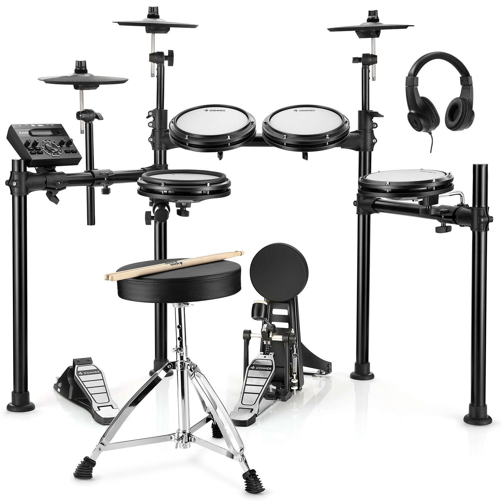 Donner DED-200 Electric Drum Set 5 Drums 3 Cymbals Donner DED-200 Electric Drum Set 5 Drums 3 Cymbals Электронные ударные установки, комплекты