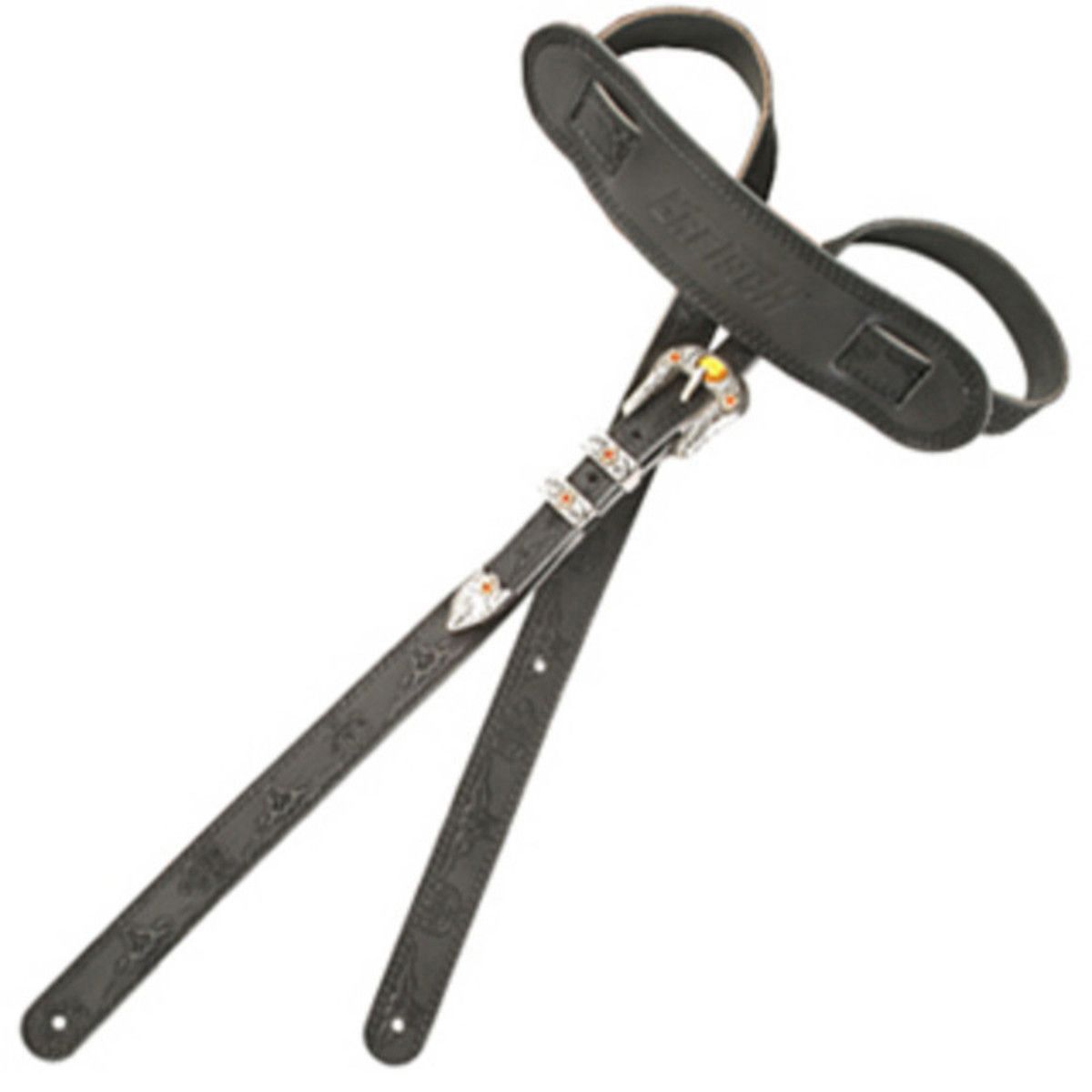 Gretsch Vintage Leather Guitar Strap, Black Ремни для гитар
