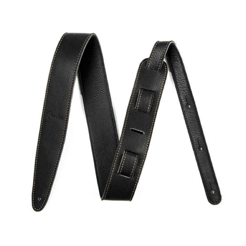 Fender Artisan Crafted Leather Strap, 2 Black Ремни для гитар