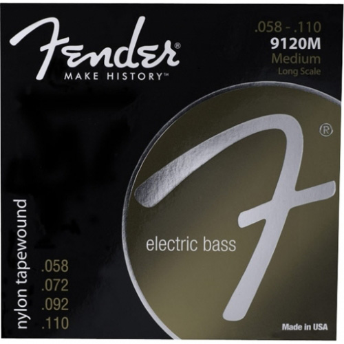 Fender 9120 Bass Strings, Nylon Tapewound, .058-.110 Gauge, (4) Струны для бас-гитар