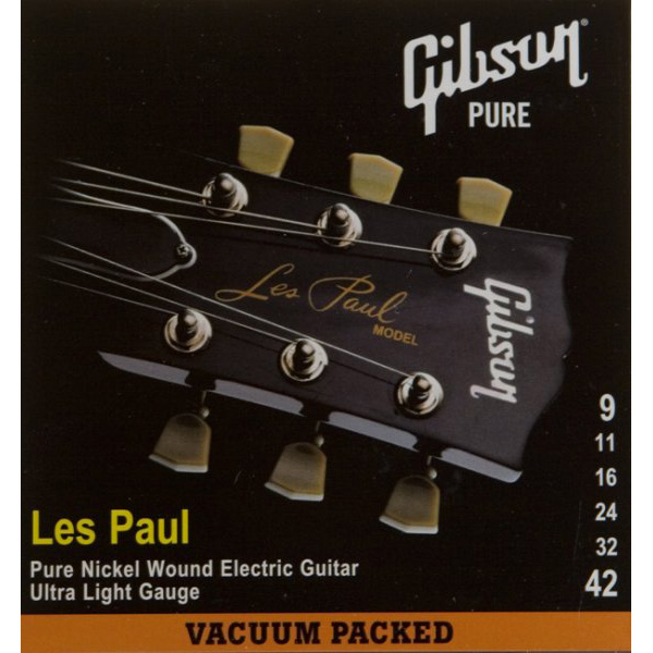 Gibson SEG-LP9 Les Paul PURE NICKEL WOUND 009-042 Cтруны для электрогитар