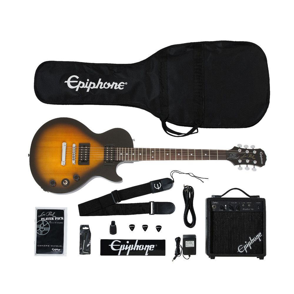 Epiphone Les Paul Electric Guitar Player Pack Vintage Sunburst Epiphone Les Paul Electric Guitar Player Pack Vintage Sunburst Электрогитары