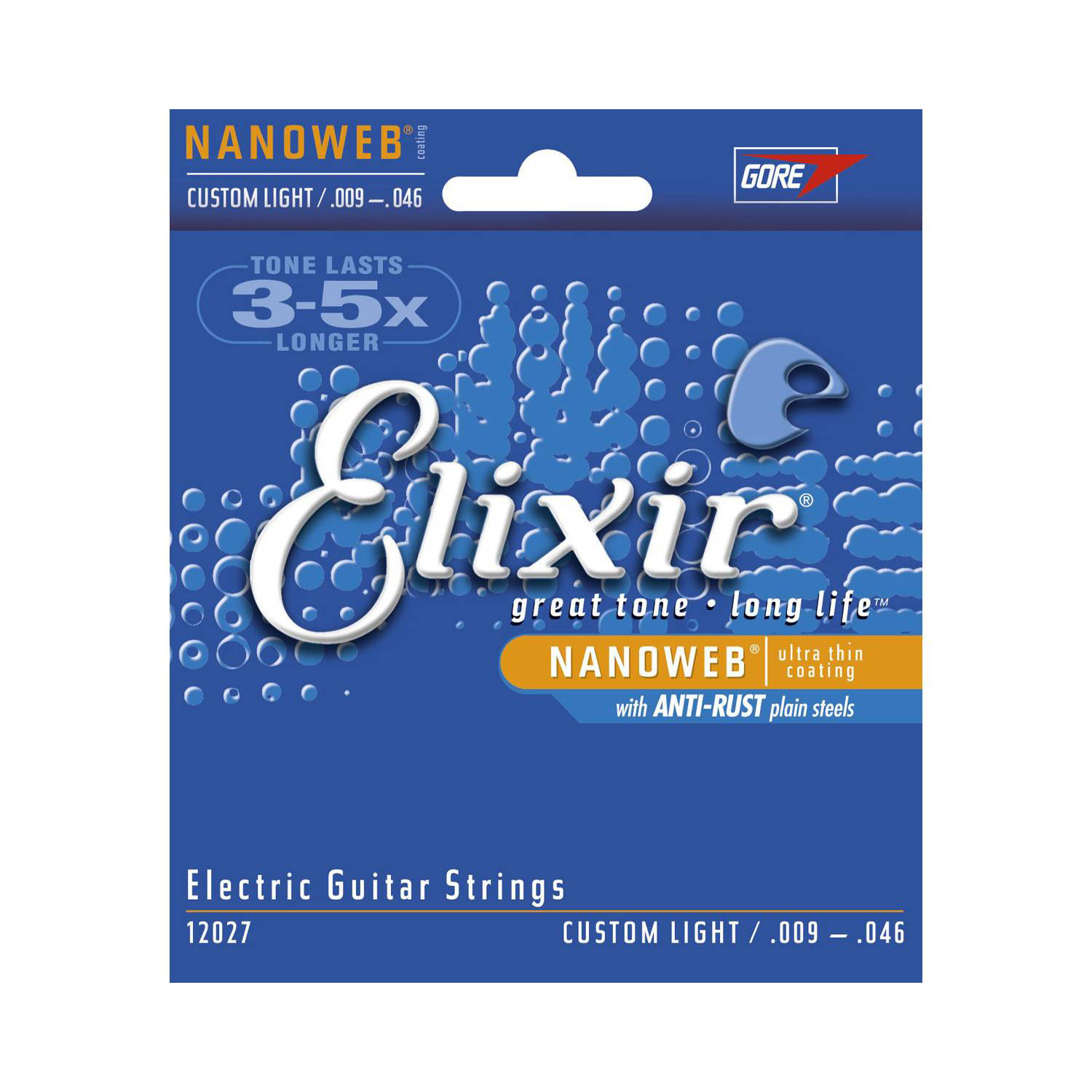 Elixir 12052 струны для электрогитары anti rust nanoweb light (120) фото