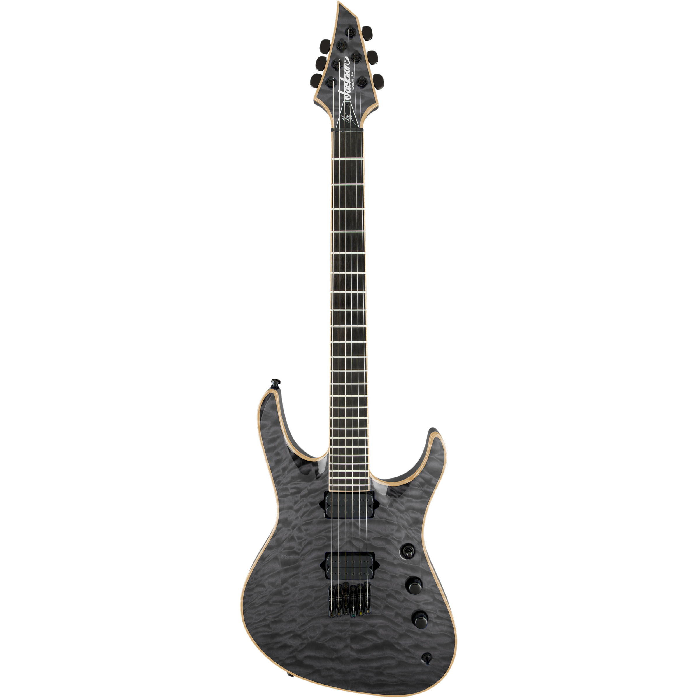 Jackson USA Signature Chris Broderick Soloist™ HT6, Ebony Fingerboard, Transparent Black with Case Электрогитары