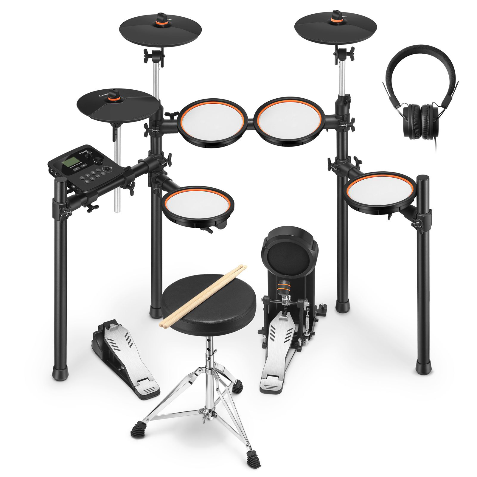 Donner DED-100 5 Drums 3 Cymbals Donner DED-100 5 Drums 3 Cymbals Электронные ударные установки, комплекты
