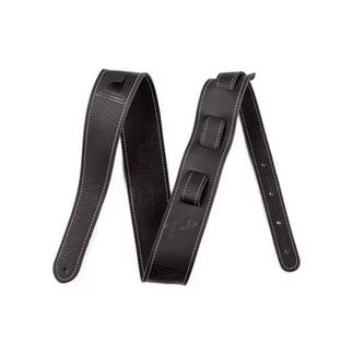 Fender Monogram Leather Strap, Black Ремни для гитар