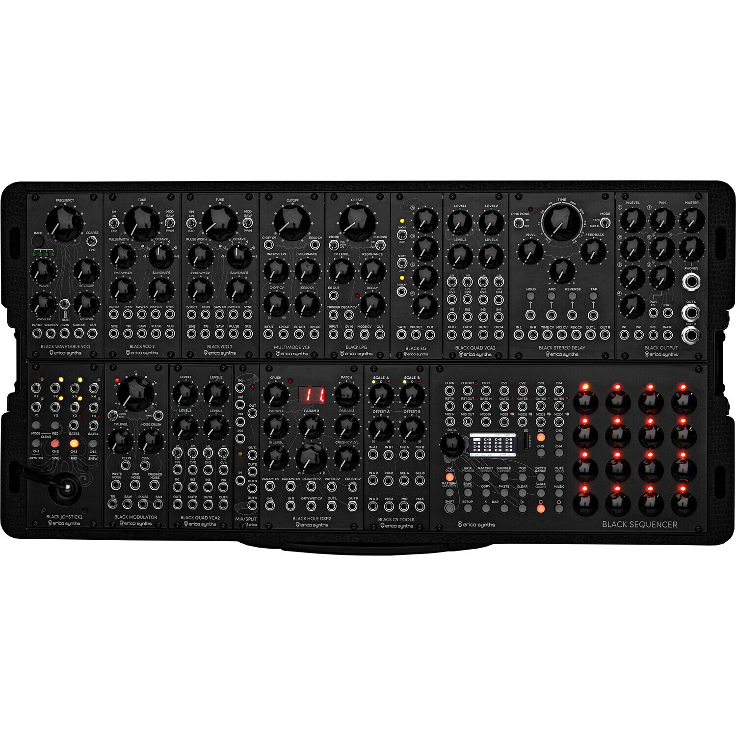 Erica Synths Black System III in Carbon Fiber Travel Case (EU plug) Erica Synths Black System III in Carbon Fiber Travel Case (EU plug) Различное Музыкальное Оборудование