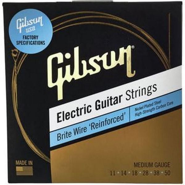Gibson SEG-BWR11 BRITE WIRE REINFORCED ELECTIC GUITAR STRINGS, MEDIUM GAUGE Cтруны для электрогитар