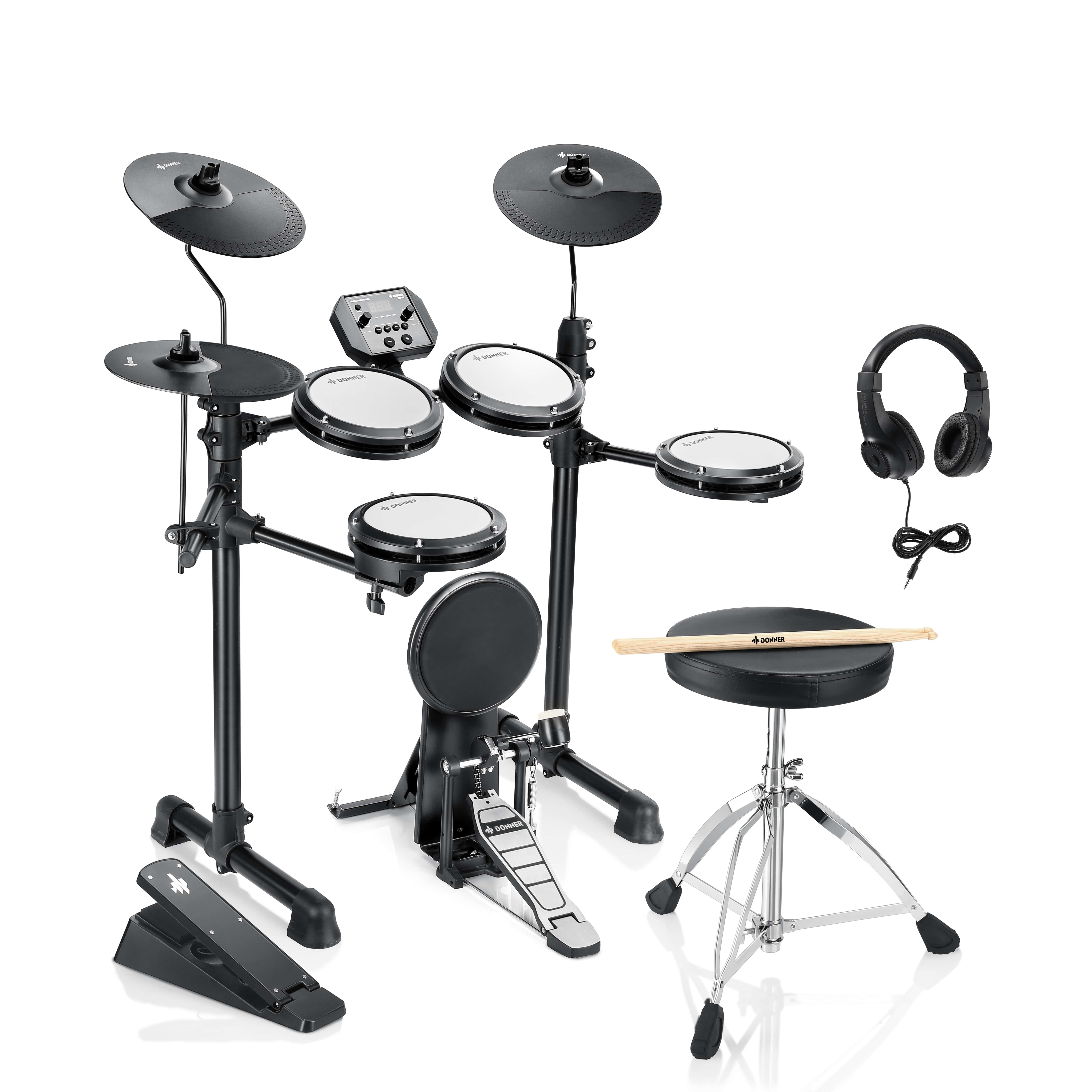 Donner DED-80P 5 Drums 3 Cymbals Donner DED-80P 5 Drums 3 Cymbals Электронные ударные установки, комплекты