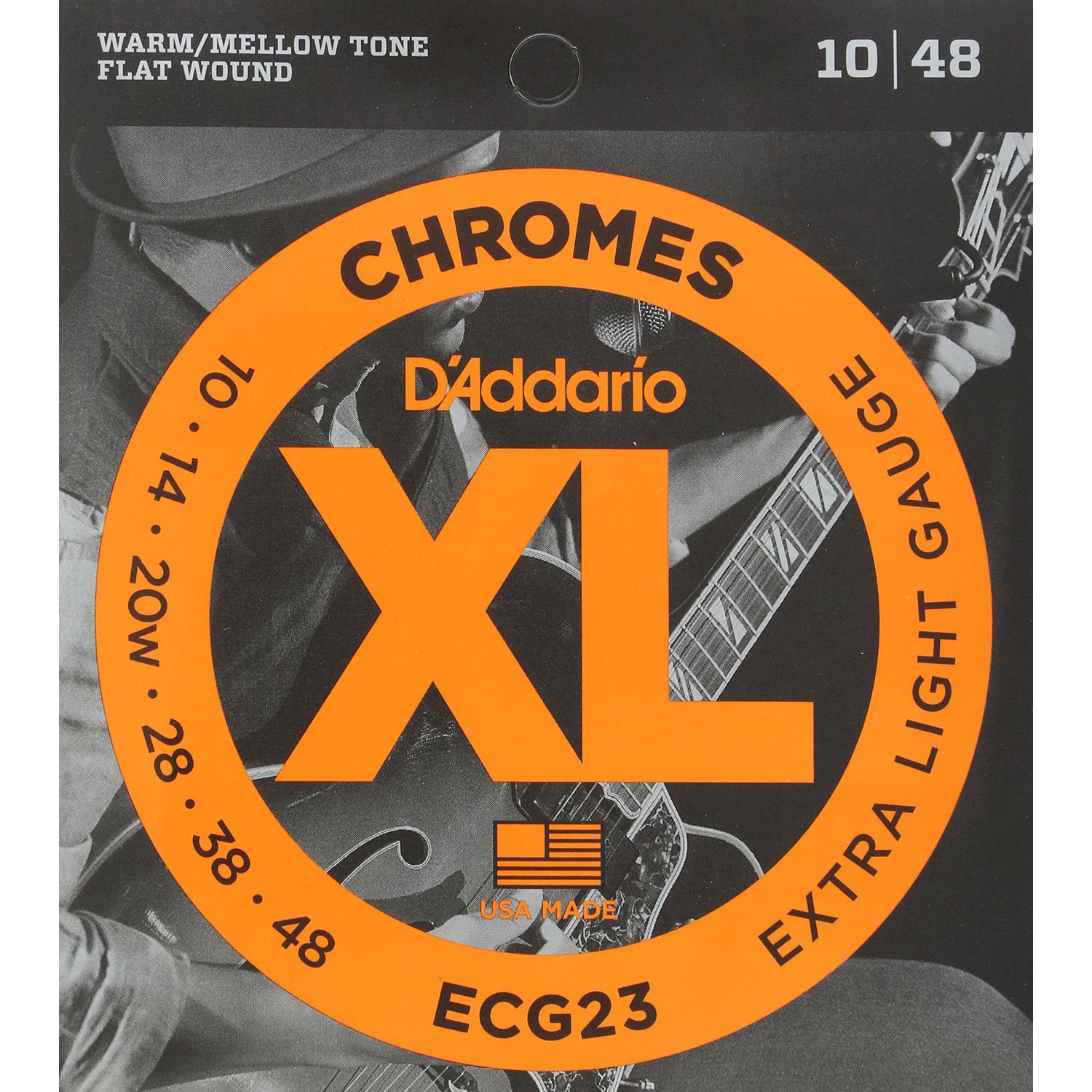 DAddario ECG23 Chromes Flat Wound, Extra Light, 10-48 Cтруны для электрогитар