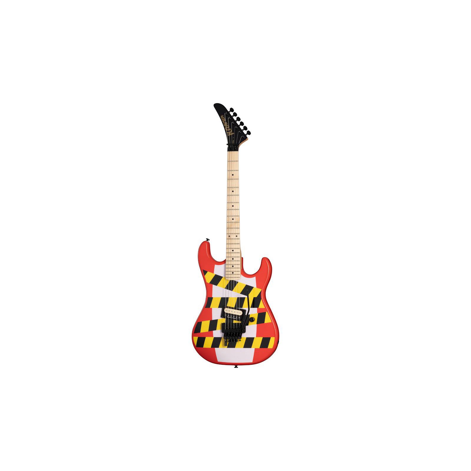 Kramer Baretta “Danger Zone” Warning Tape on White Red (EVH® D-Tuna Incl. Premium Soft Case) Электрогитары