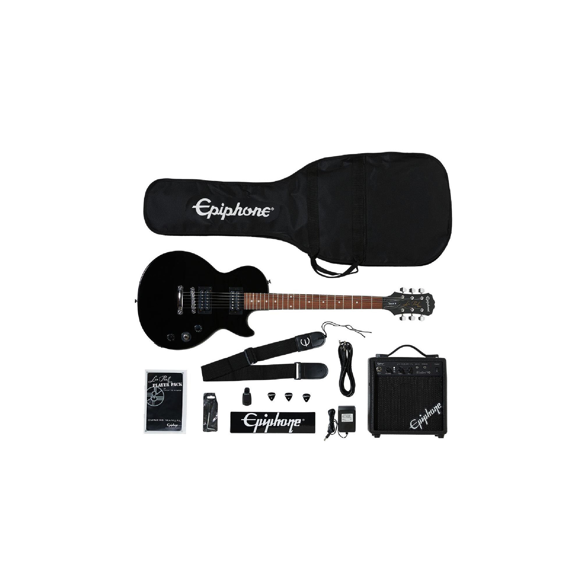 Epiphone Les Paul Player Pack 230V Ebony Электрогитары