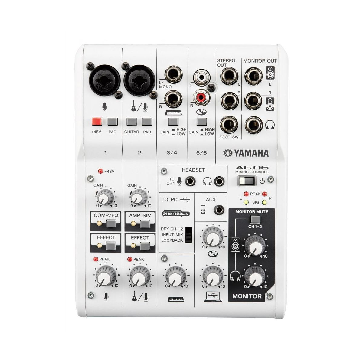 Yamaha AG06MK2 White Аналоговые микшеры