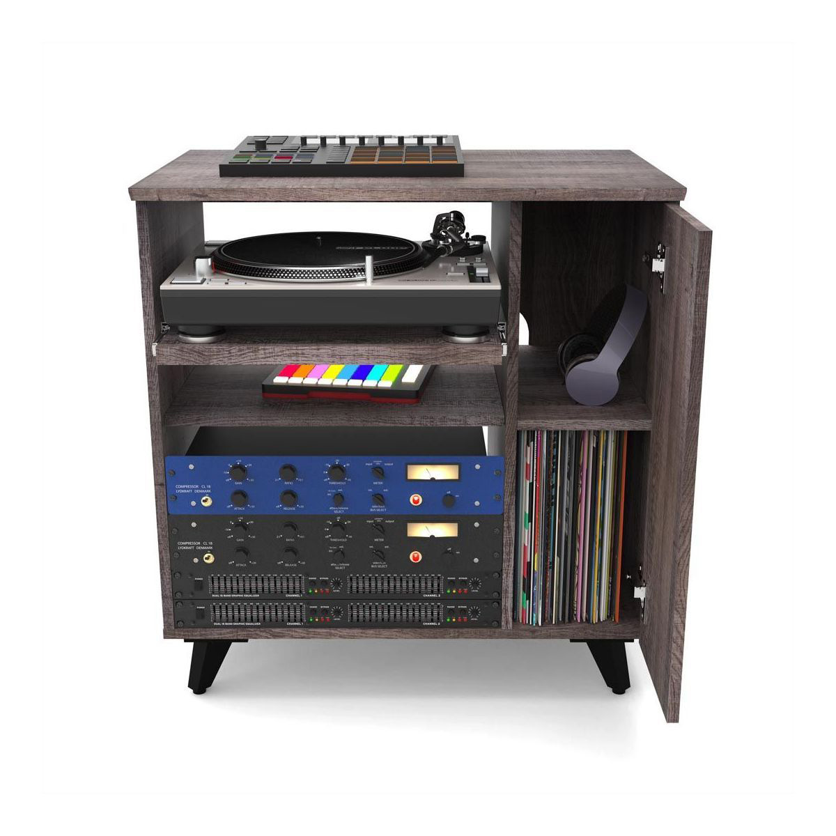 Glorious Modular Side Rack Walnut Студийная мебель