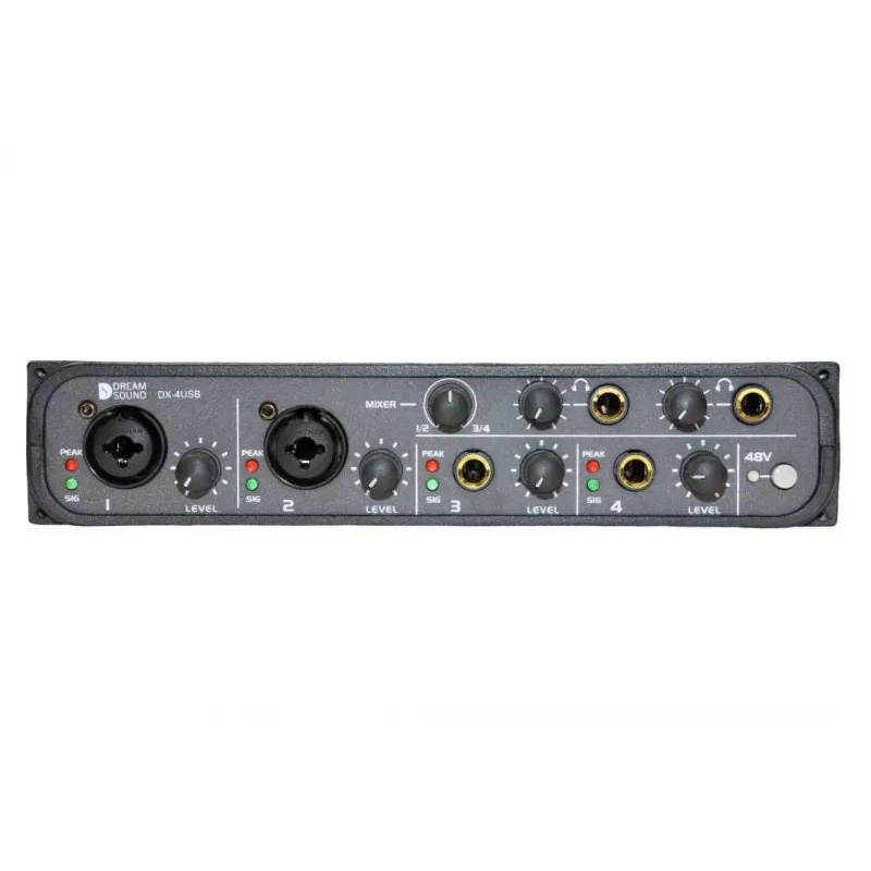Dreamsound DX-4USB DS внешняя звуковая карта с USB для звукозаписи в домашних или студийных условиях Dreamsound DX-4USB DS внешняя звуковая карта с USB для звукозаписи в домашних или студийных условиях Студийные процессоры эффектов