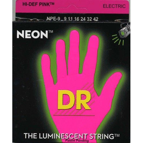 DR String NPE-9 NEON HiDef Pink Cтруны для электрогитар