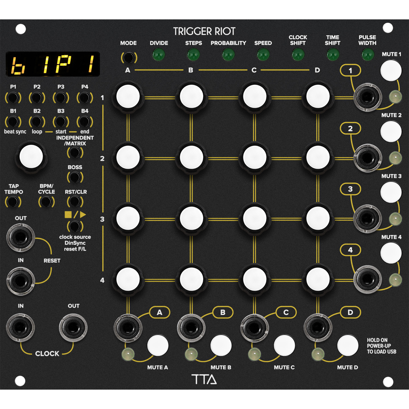 Tiptop Audio Trigger Riot Sequencer Black Tiptop Audio Trigger Riot Sequencer Black Eurorack модули