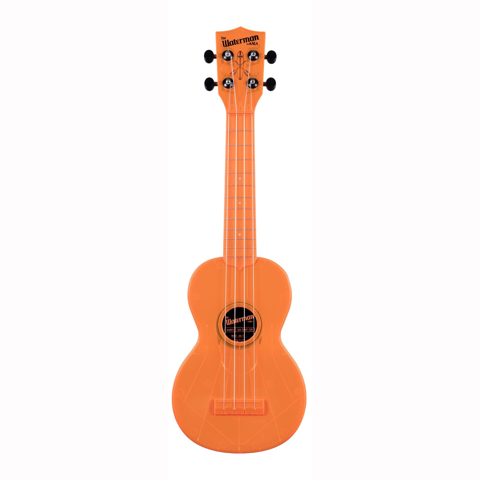 Waterman By Kala Ka-swf-or Waterman Fluorescent Orange, Soprano Ukulele Waterman By Kala Ka-swf-or Waterman Fluorescent Orange, Soprano Ukulele Гитары акустические