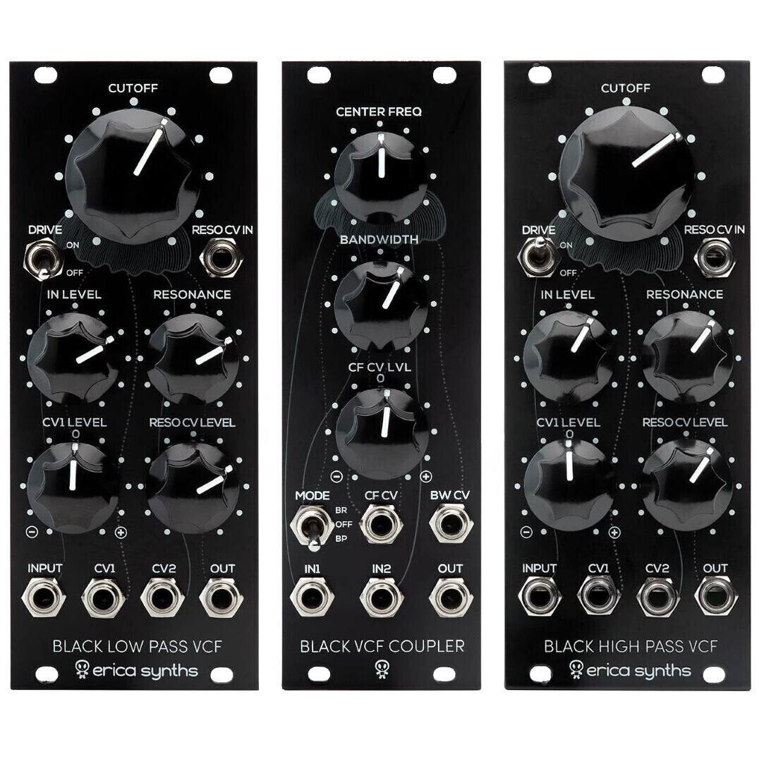 Erica Synths Black LP VCF / HP VCF / VCF Coupler Set Erica Synths Black LP VCF / HP VCF / VCF Coupler Set Различное Музыкальное Оборудование