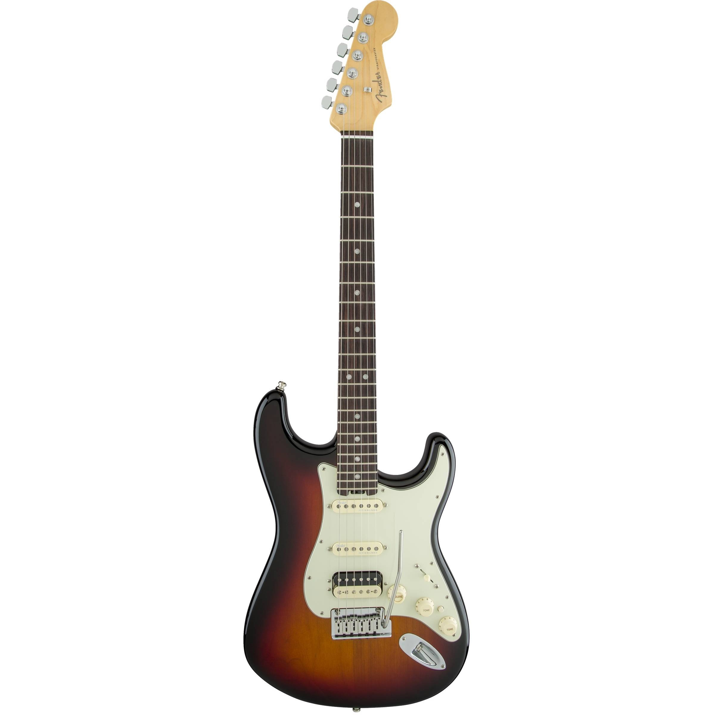 Fender American Elite Stratocaster® HSS Shawbucker, Rosewood Fingerboard, 3-Color Sunburst Электрогитары