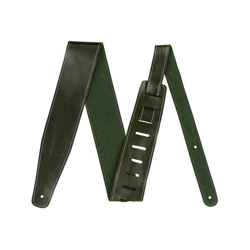 Fender BROKEN-IN LEATHER Strap GREEN 2.5. Ремни для гитар