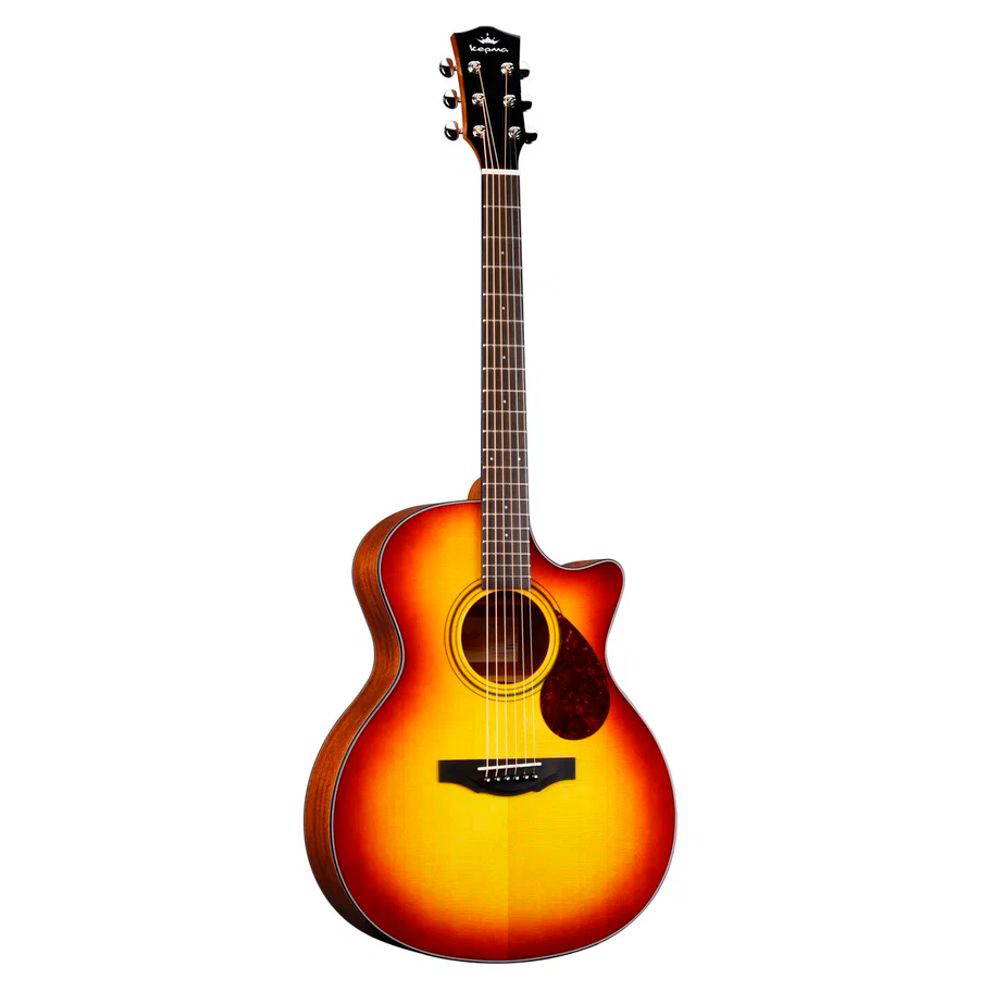 Kepma F0E-GA Top Gloss Cherry Sunburst Акустические гитары