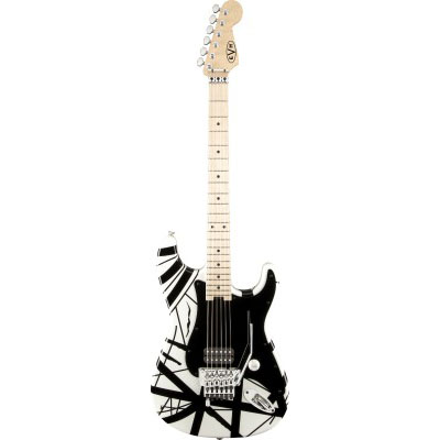 EVH STRIPE Series WHITE WITH BLACK STRIPES Электрогитары