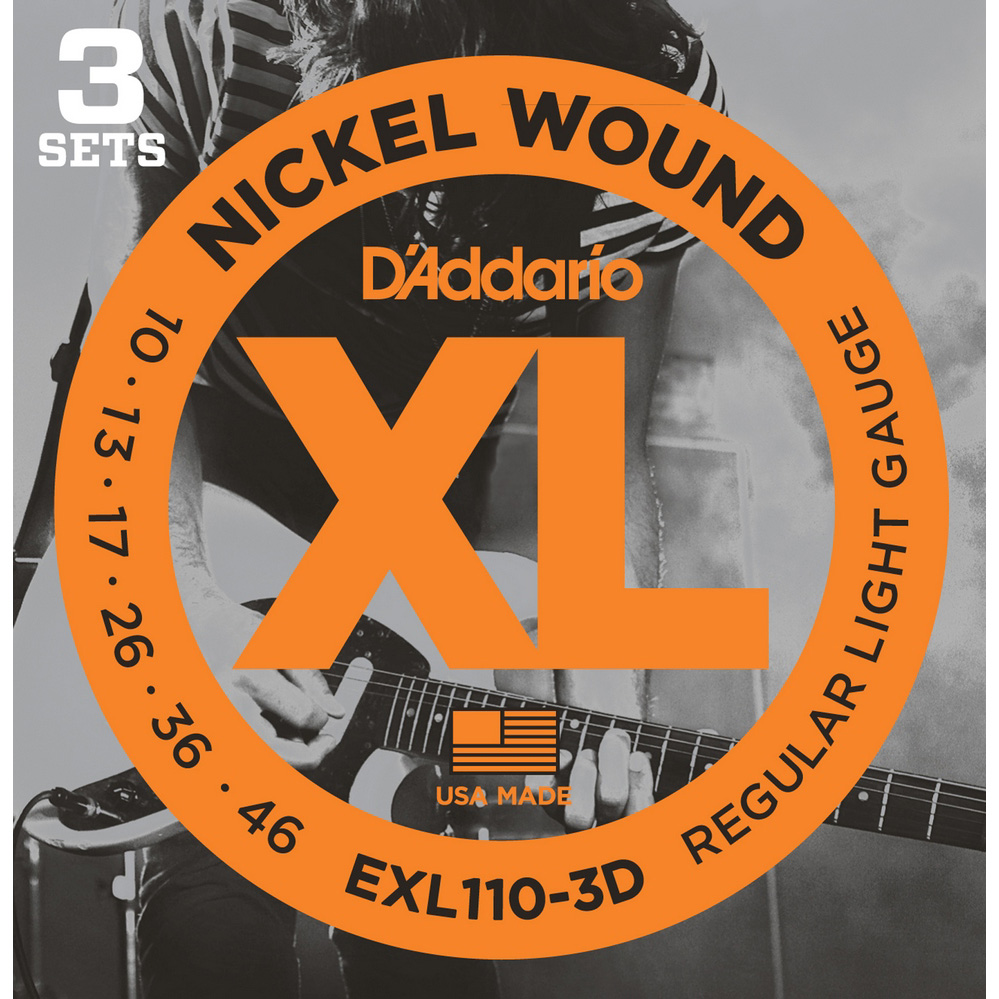 DAddario EXL110 3-PACK NICKEL WOUND REGULAR LIGHT Cтруны для электрогитар