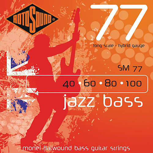 Rotosound SM77 Jazz Bass FLATWOUND Strings MONEL Струны для бас-гитар