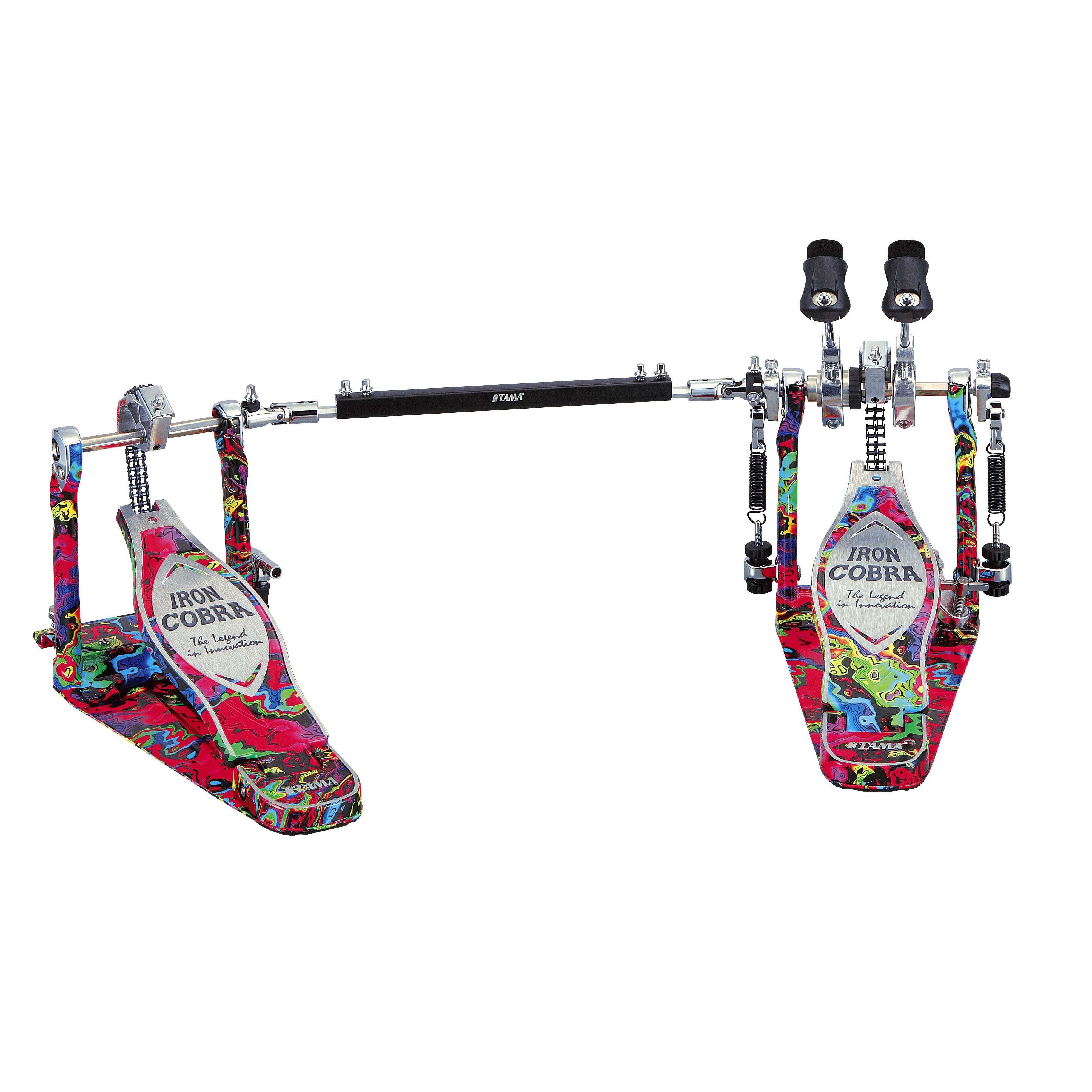 Tama IRON COBRA HP900PWMPR Power Glide Twin Pedal, Psychedelic Rainbow Tama IRON COBRA HP900PWMPR Power Glide Twin Pedal, Psychedelic Rainbow Педали для ударных инструментов